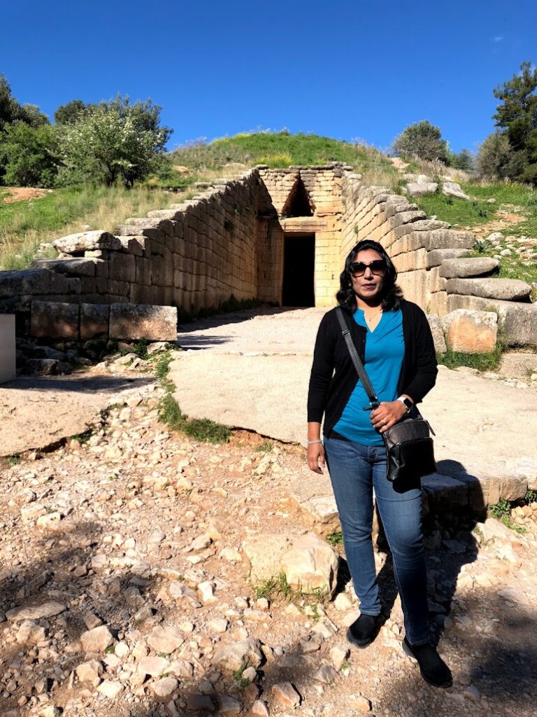 Milli at ancient ruins in Greece