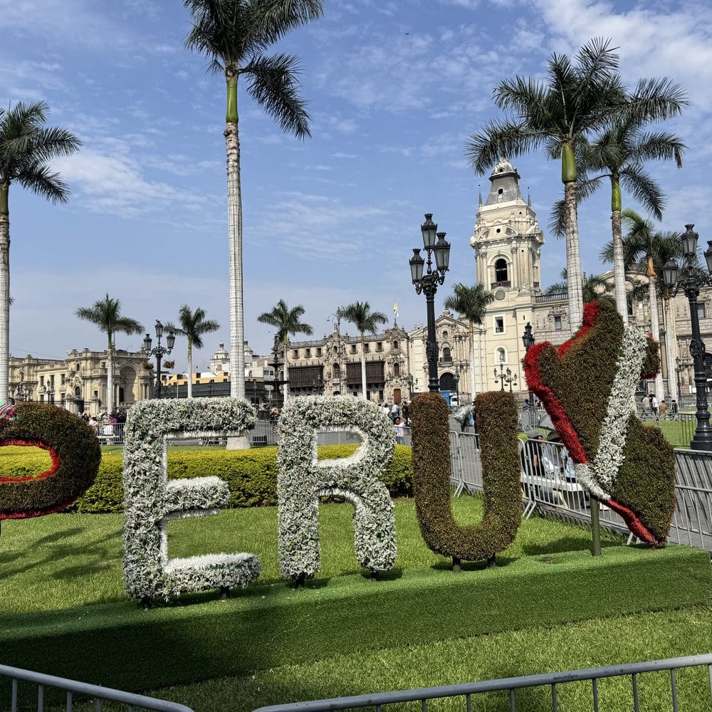 The Plaza Mayor in central Lima, Peru.