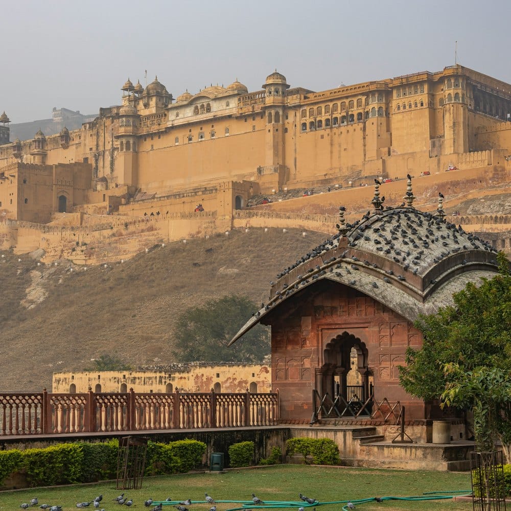 Amber Fort on the hillside above Jaipur