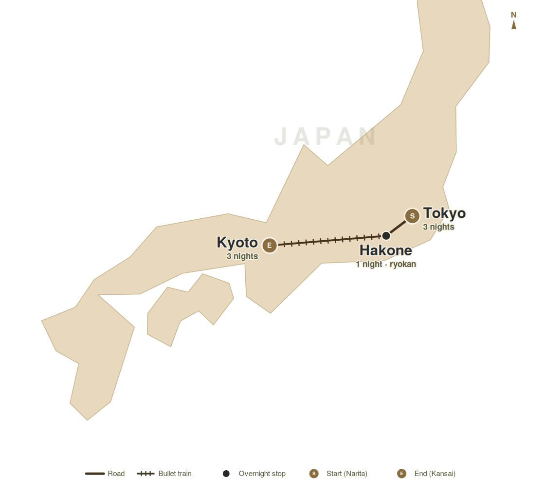 Japan - The Golden Route trip overview - Wesley Chapel Travel