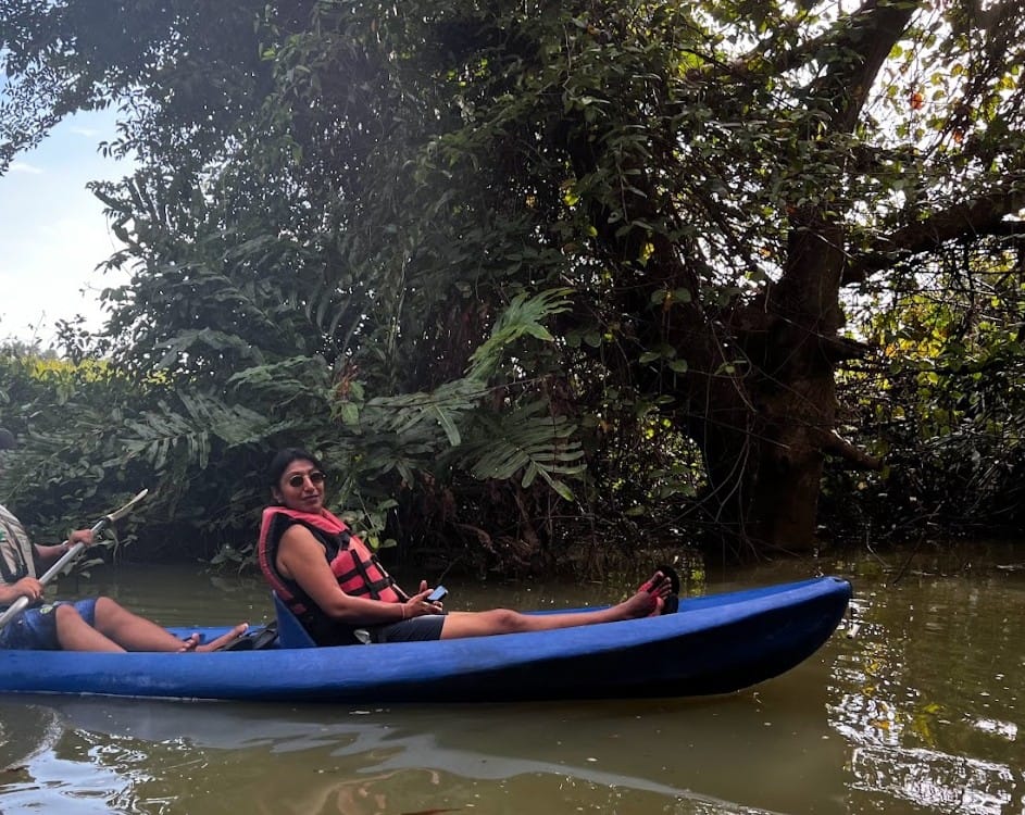 Kayaking through mangrove channels near Manuel Antonio, Costa Rica