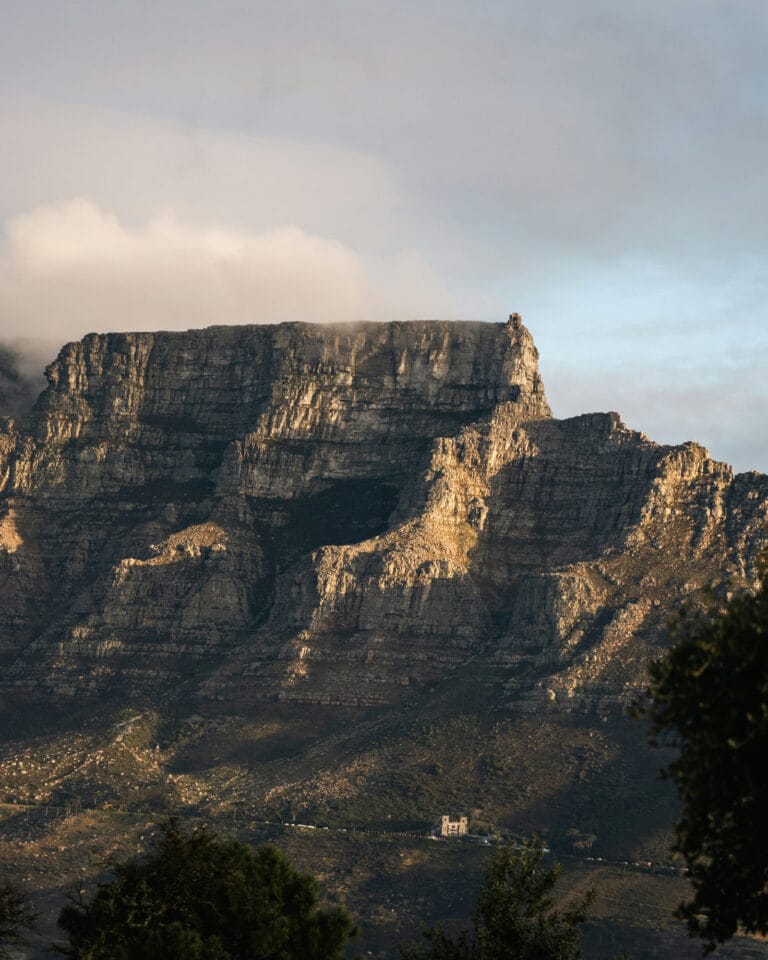 Flat-topped Table Mountain above Cape Town